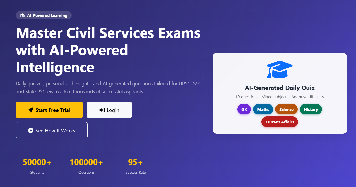 AI-Powered Civil Service Exam Preparation Platform